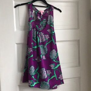 Lilly Pulitzer NWOT purple tank with ruffle back